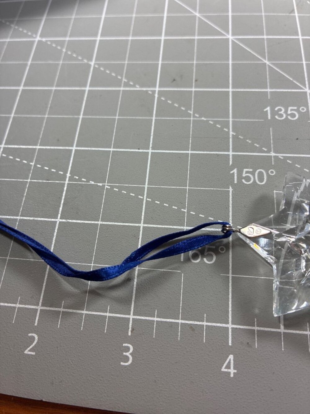 Retired Swarovski Crystal Star Christmas Ornament Blue Ribbon with Original Box - Picture 10 of 11